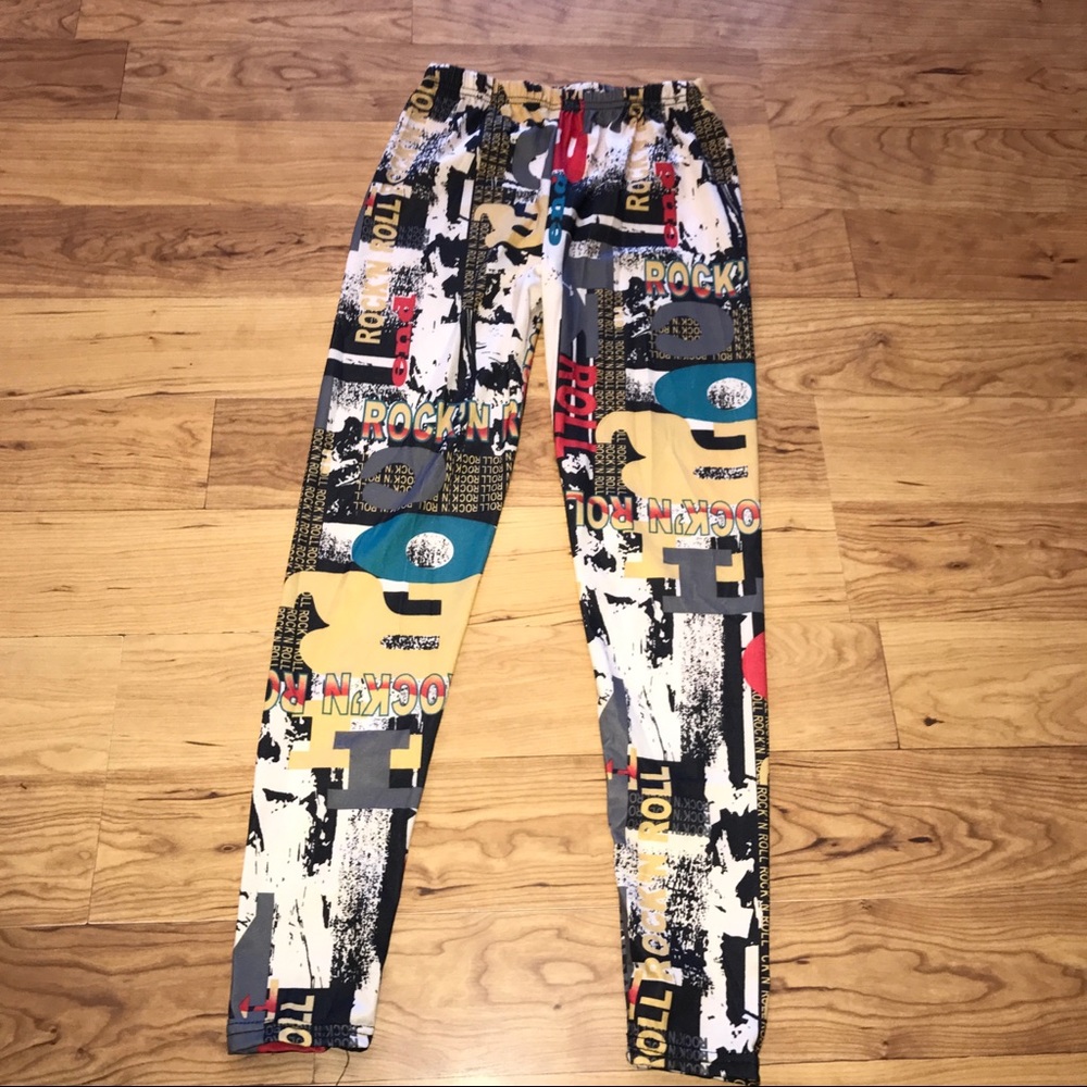 Rock 'n' roll Graphic Print•leggings•small